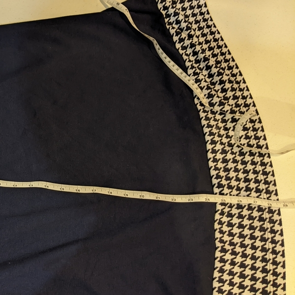 Lila Kass houndstooth blue Navy red white knit midi dress EU size xxxxl us 16.5 - Picture 4 of 15